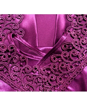 Сатенен комплект халат с нощница размер L 1739